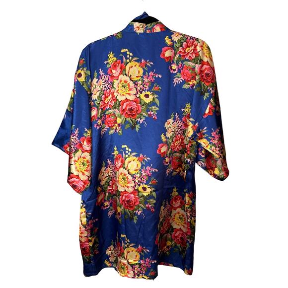 Kimono Robe Womens XL Swim Cover Up W/Belt Vibrant Bold Colorful Pajama Nighty - Picture 4 of 5
